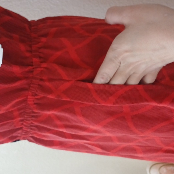 NWT TOMMY HILFIGURE  Red Sleeveless Maxi Dress MED - Picture 11 of 12